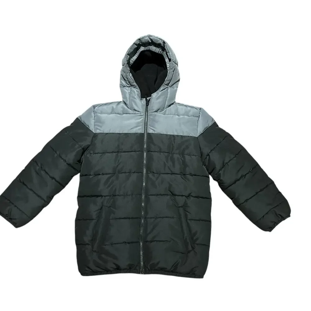 Children’s Place Stylish Black & Gray Puffer Jacket/Coat Youth Large 10/12